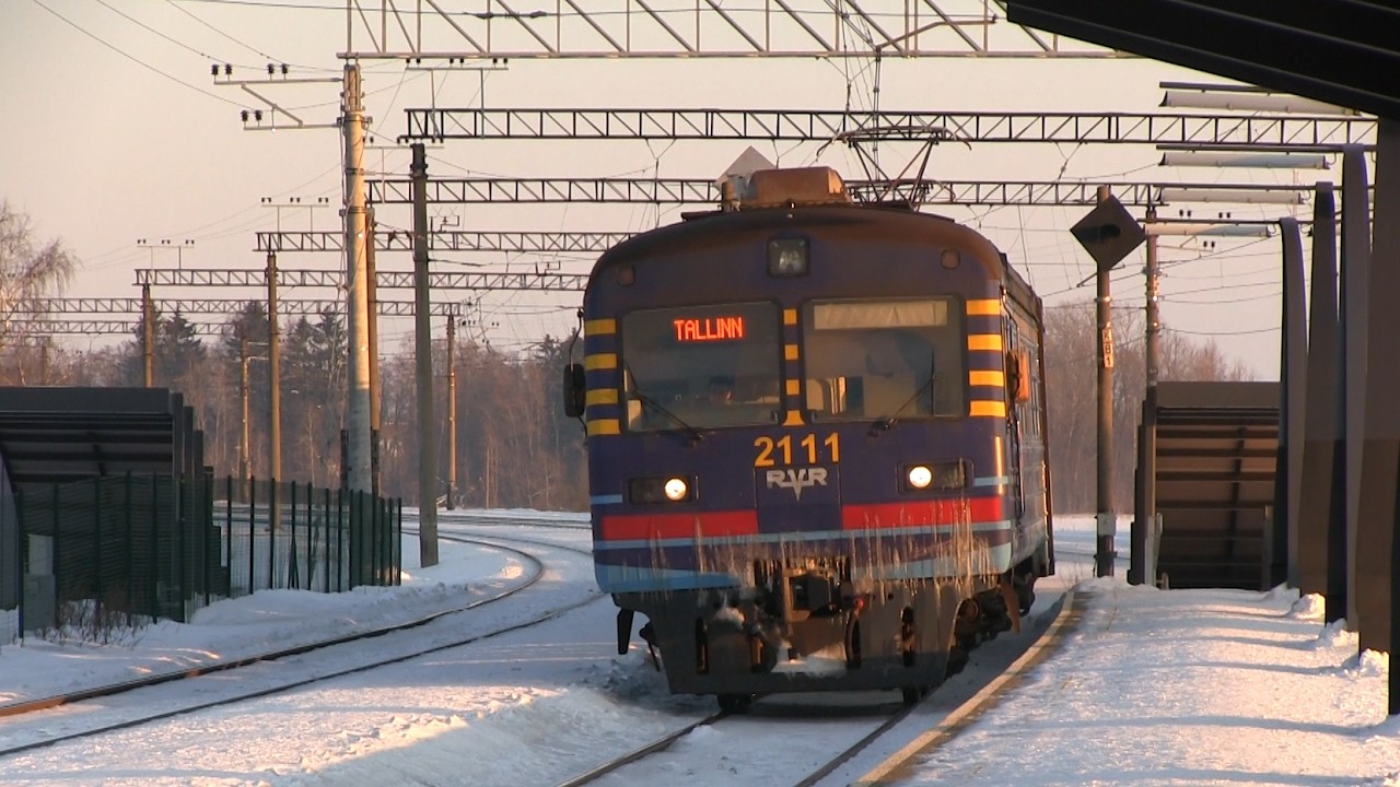 Электропоезд ЭР2-1293/1294 на ст. Лагеди / ER2-1293/1294 at Lagedi station