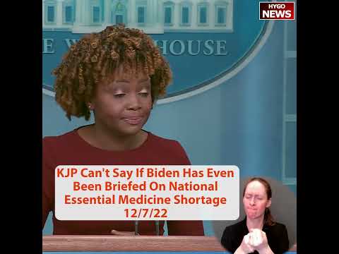 WH Can't Say If Biden Has Even Been Briefed On National Essential Medicine Shortage