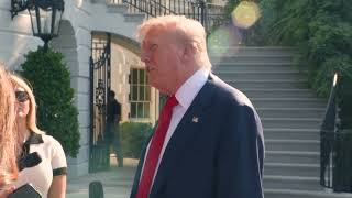 トランプ大統領 ぶら下がり取材:経済、ガザ情勢、司法省の訴訟、英国訪問について