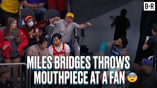 [花邊] Miles Bridges丟護齒砸到女球迷
