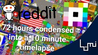 Reddit 2017 Place Time Lapse - 72 Hours to Ten Minutes