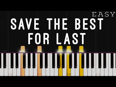 Save the Best for Last - Vanessa Williams piano tutorial