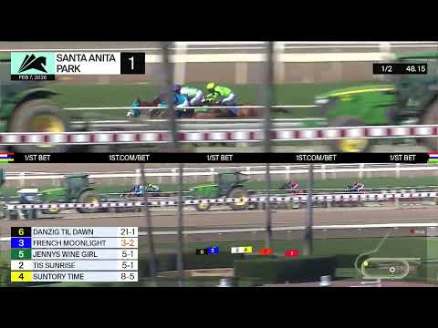 French Moonlight wins Race 1 on Saturday, February 7 at Santa Anita Park