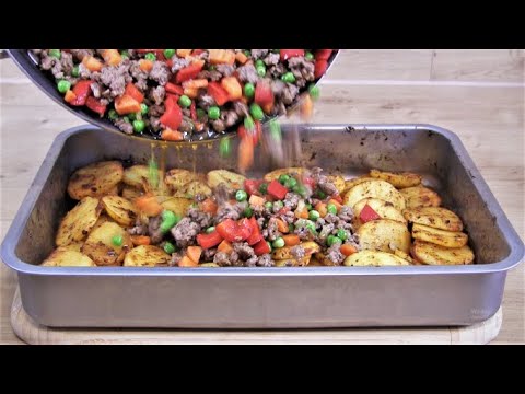 Kartoffeln mit Hackfleisch erfreuen die ganze Familie-Einfaches und schnelles Rezept-ist sehr lecker