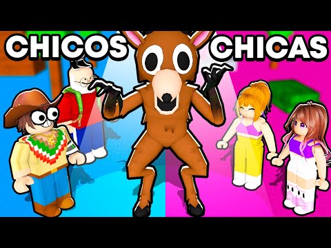 CHICOS vs CHICAS SOBREVIVIENDO 99 DIAS... 💙🩷🦌🔥 SILVIOGAMER en 99 Noches en el Bosque