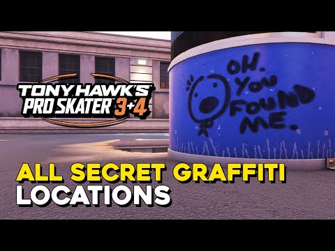 Tony Hawk's Pro Skater 3+4 All Secret Graffiti Locations (Can't Find Me Challenge Guide)
