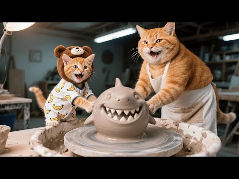 Kein Geld fürs Geschenk—Ingwerkätzchen & Mama Katze basteln Spardose für Freund 🎁🐾