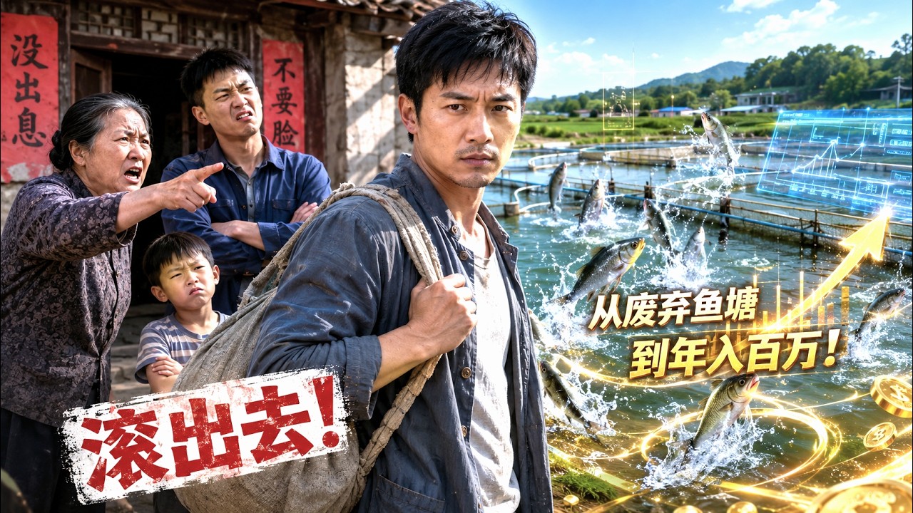 😤女婿拼命養魚卻被全家嫌棄？連親兒子都罵他丟人！誰知他接手一口廢塘，竟養出百萬產業，家人親戚全看傻！🔥#短劇 #ai短劇 #大陸短劇 #男頻 #爽文 #爽劇 #打臉 #逆襲 #短剧 #ai短剧 #復仇