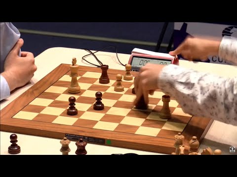 Cheparinov Only Had 1 Second So He Made A Controversial 2 Hand Move || FIDE World Cup 2021