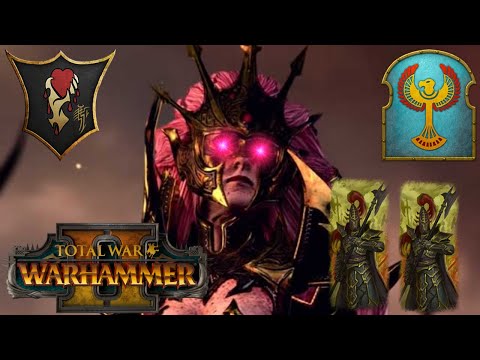 FOOT HELLEBRON SLAUGHTERS ALL. Dark Elves Vs Tomb Kings. Total War Warhammer 2, Multiplayer