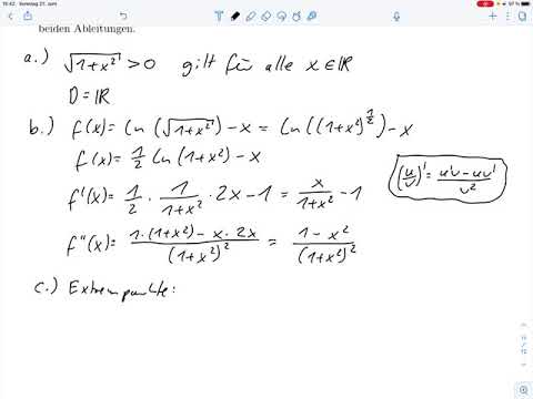 A11 – Ableitungen / Extremwerte / Wendestellen (Klausur SoSe 2021)
