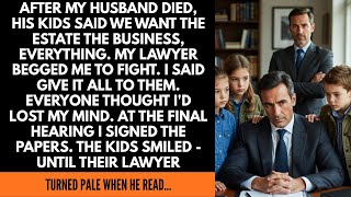 Download lagu AFTER MY HUSBAND DIED, HIS KIDS SAID WE WANT THE ESTATE THE BUSINESS, EVERYTHING. MY LAWYER BEGGED.. mp3 Download lagu AFTER MY HUSBAND DIED, HIS KIDS SAID WE WANT THE ESTATE THE BUSINESS, EVERYTHING. MY LAWYER BEGGED.. mp3
