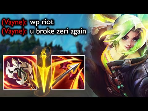New Zeri Will Get Gutted Again - Zeri ADC Gameplay