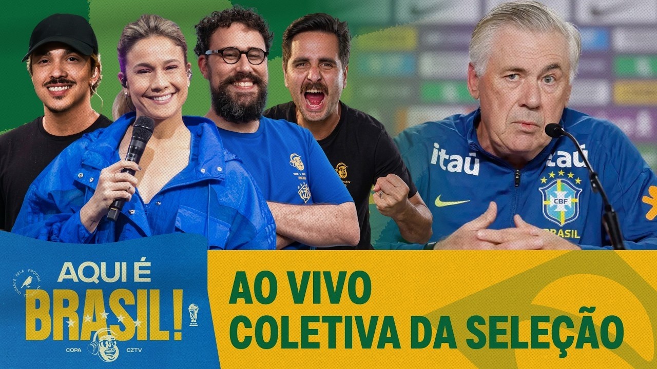 COLETIVA DA SELEÇÃO BRASILEIRA COM CARLO ANCELOTTI | AQUI É BRASIL