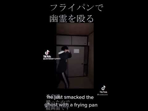 This man just knocked a ghost out by a pan💀