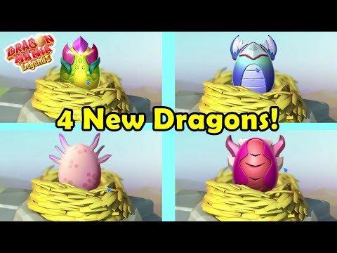 Hatching 4 NEW DRAGONS! BROMELIA, AXOLOTL, PATRIOT & SWEET DRAGONS HATCHING! - DML #1374