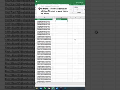 Save yourself some time making those long email lists! #Tip113 #exceltips #googlesheets #Shorts