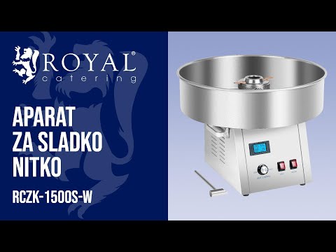 videoposnetek - Aparat za sladko nitko - 62 cm - nerjaveče jeklo - blažilnik