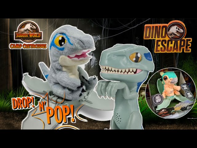 Vídeo relacionado con Posh Paws Baby Blue Dinosaur Soft Toy (25cm) Camp Cretaceous Jurassic World Chunky-Peluche de Dinosaurio Velociraptor Azul bebé de 10 Pulgadas (25 cm), Color, Gris (49003)