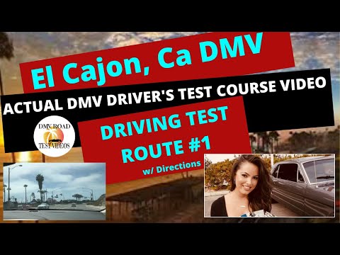 * ACTUAL TEST COURSE * El Cajon CA DMV Behind The Wheel Drivers Ed License Road Test Exam Course