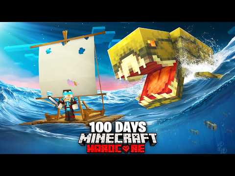 I Survived 100 Days ON A RAFT in Minecraft Hardcore... Here's What Happened
