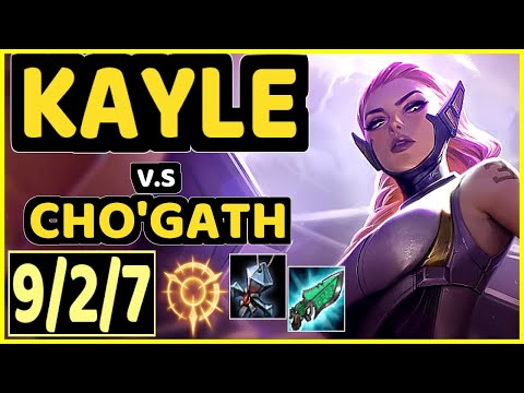 DAWIDSONEK (KAYLE) vs CHO'GATH - 9/2/7 KDA TOP CHALLENGER GAMEPLAY - EUW