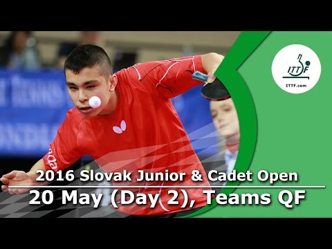 2016 ITTF Slovak Junior Open - Day 2 (Team Events: Q-Finals)