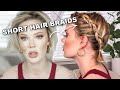 HOW TO BRAID VERY SHORT HAIR  *Easy Milk Maid, Dutch Braid Tutorial * // @ImMalloryBrooke