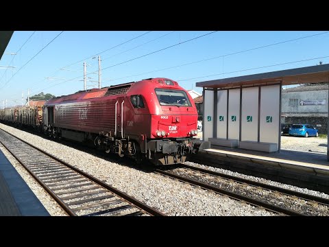 Takargo Rail 6002 proveniente de Tui a sair de Barcelos