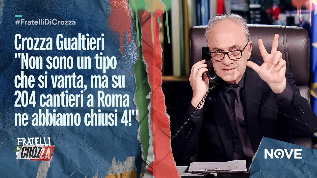 Crozza Gualtieri "Non sono un tipo che si vanta, ma su 204 cantieri a Roma ne abbiamo chiusi 4!"