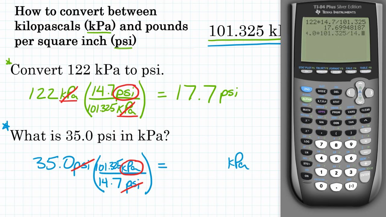 How to Convert Pressure Units: kPa & psi