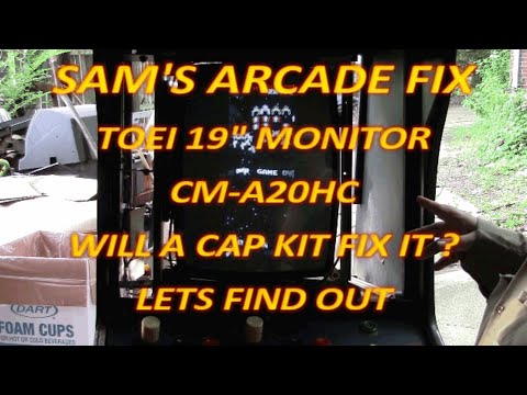SAMS ARCADE FIX - 19" Toei CM A20HC monitor cap kit Will it Fix It?
