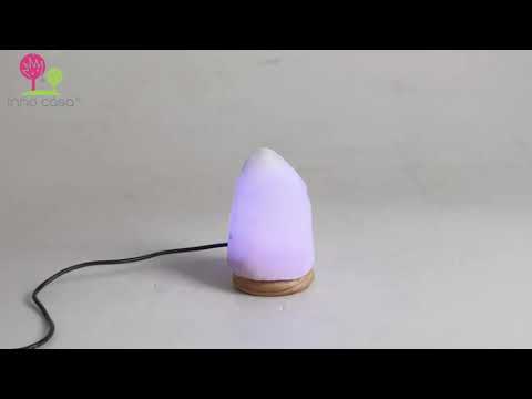 Natural Himalayan Color Changing LED Salt Lamp – White Salt Rock