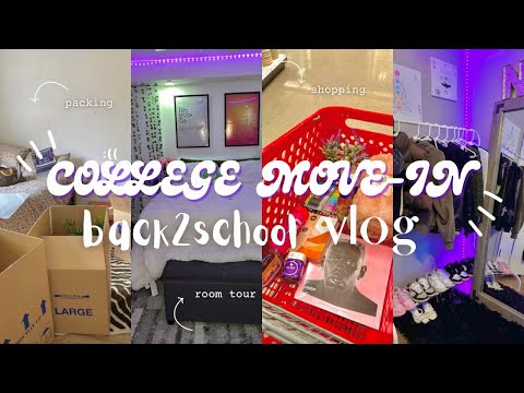 COLLEGE MOVE-IN VLOG (HBCU EDITION) | packing, shopping & dorm haul | B2S Series Ep. 1