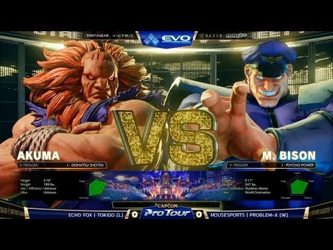 A MELHOR EVO NA MINHA OPINIÃO - Echo Fox Tokido (Akuma) vs Mouz Problem-X (M. Bison)