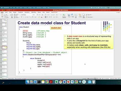 Persistence Storage using SQLite Database