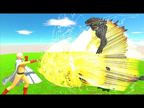 GODZILLA 2021 VS SAITAMA - Animal Revolt Battle Simulator