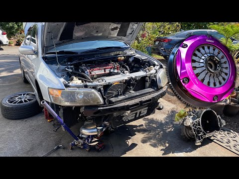 Glen's Evo 9 MR Gets a Exedy Twin Disc HD Installed!