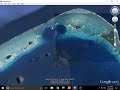 Nuclear Bomb Craters Pacific Proving Grounds from Google Earth