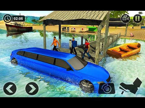 Beach Water Surfer Limousine Car Driving Simulator-Best Android Gameplay HD
