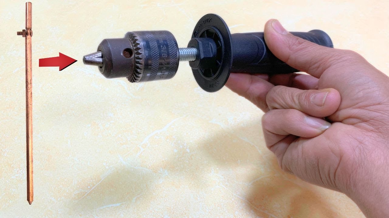 Insert the welding rod into the drill chuck and you will be amazed at the results