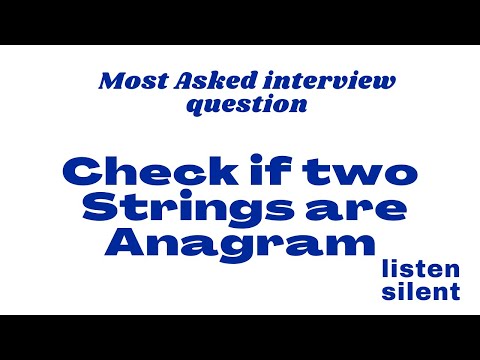 Anagram In Java Anagram Program In Java Coding Preparation Interview Coding Questions