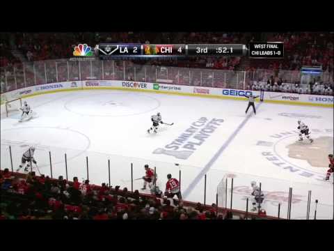 Tyler Toffoli nice lacrosse bounce goal 4-2 June 2 2013 LA Kings vs Chicago Blackhawks NHL Hockey