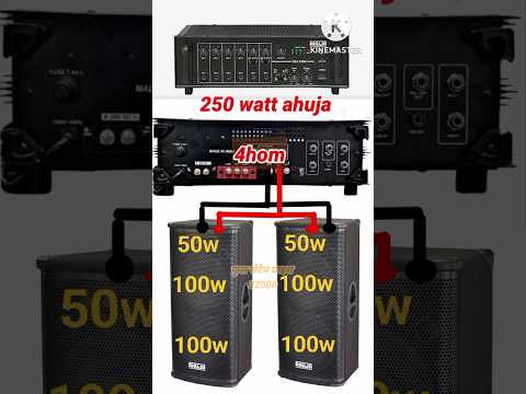 ahuja SSA 250 watt amplifier par Kitna lode de sakte hai