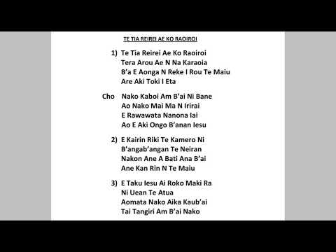 Te Tia Reirei ae Ko raoiroi - Agape Singers