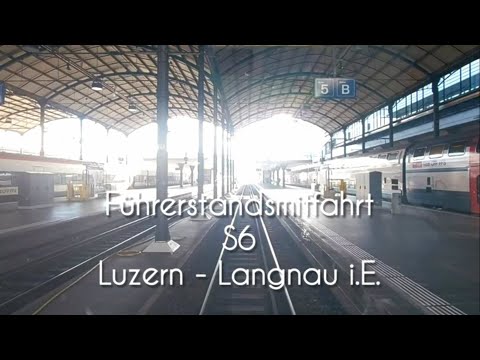 Cab ride in the S6 from Luzern to Langnau i.E. in a BLS RABe 535.