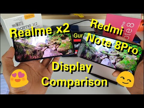 Realme x2 vs redmi note 8pro display comparison review