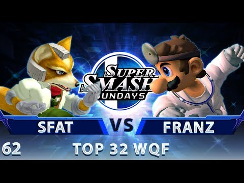 SSS 62 - CLG.SFAT (Fox) vs. Franz (Doc) - SSBM Top 32 Winners Quarters - Smash Melee
