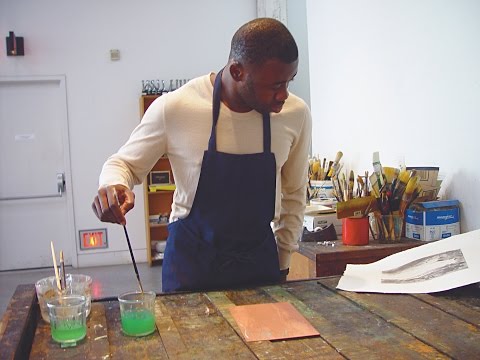 Chris Ofili at Crown Point Press, 2008 (4 minutes)