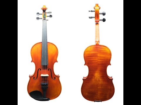 Handmade 3/4 Violin Outfit – European Flamed Tonewood, Rich Warm Tone,Case & Bow image 8